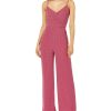 Women'S MICHAEL Michael Kors | Dotted Wide-Leg Jumpsuit Deep Fuchsia/Garnet