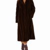 Women'S Jones New York | Hooded Faux-Fur Maxi Coat Brown