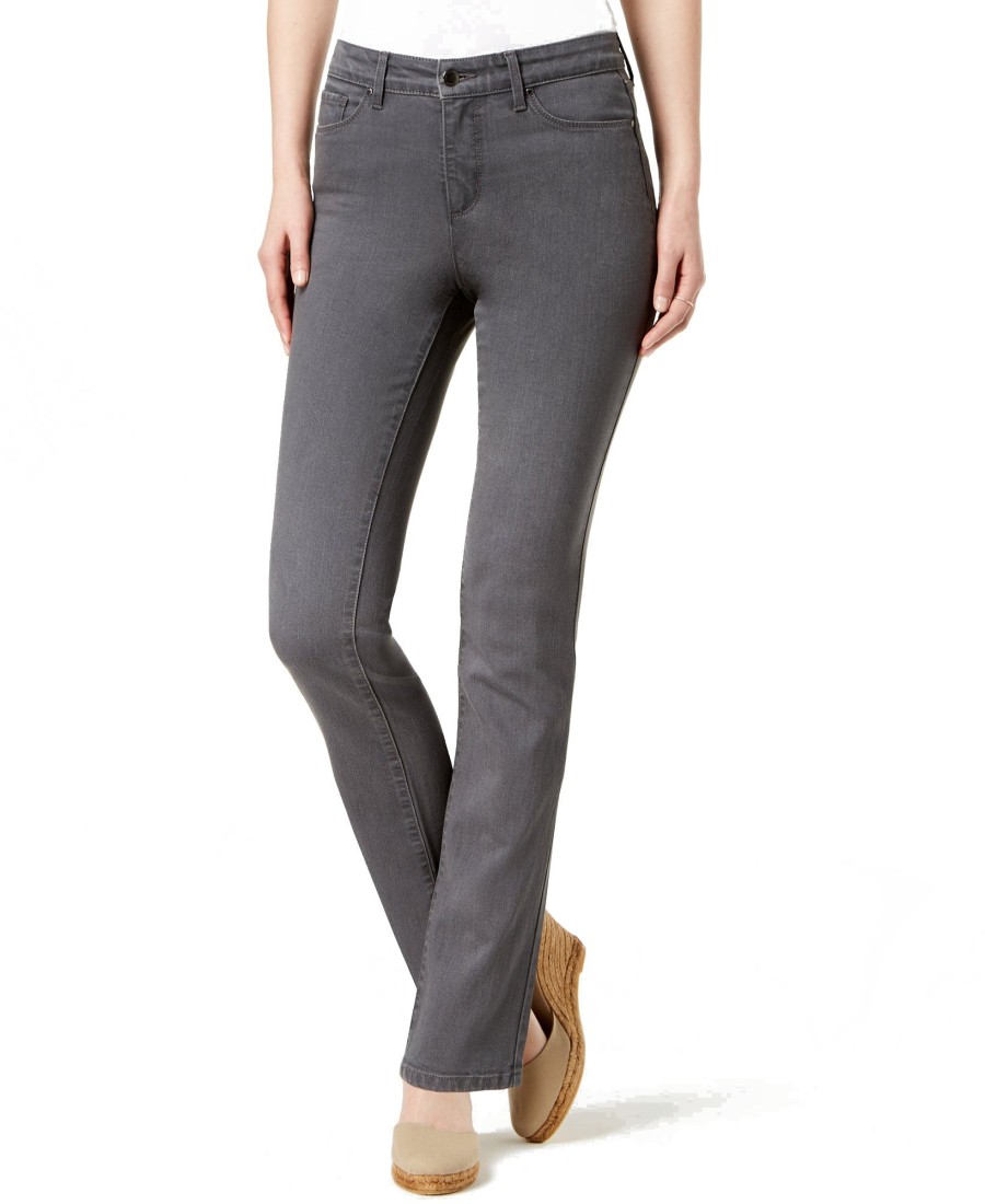 Women'S Charter Club | Lexington Straight-Leg Jeans Horizon Grey Wash