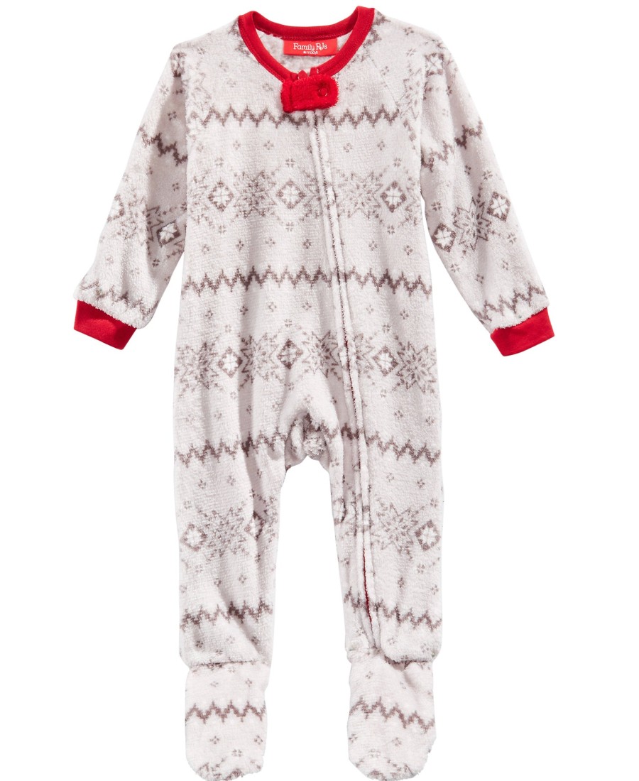 Babies & Infants Family Pajamas | Matching Infants Footed Pajamas Winter Fairisle