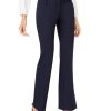 Juniors' Alfani | Petite Faux-Leather-Trim Wide-Leg Trousers