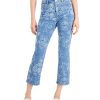 Women'S INC International Concepts | High Rise Printed Cropped Straight-Leg Jeans Light Indigo