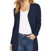 Women'S Charter Club | Open-Front Curved-Hem Completer Sweater Intrepid Blue