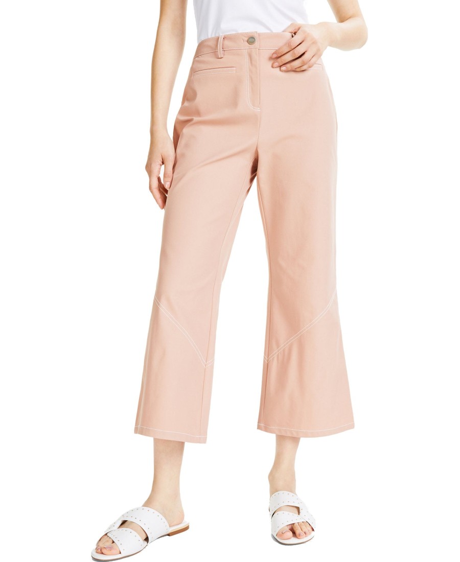 Women'S Alfani | Straight-Leg Cropped Ankle Pants Naked Clay