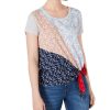 Women'S Style & Co | Mixed-Print Side-Tie T-Shirt Scarf Sensation