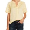 Women'S Vince Camuto | Ladder-Trim Top Yellow Iris