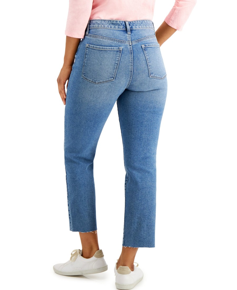 Women'S Style & Co | High-Rise Straight Crop Jeans Epiphany Wash