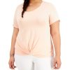 Women'S Style & Co | Plus Twist-Hem T-Shirt