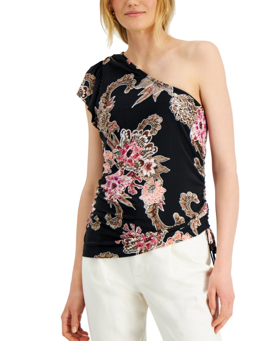 Women'S INC International Concepts | One-Shoulder Ruffled Top Carefree Floral