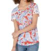 Women'S Style & Co | Printed Scoop-Neck Top Future Found