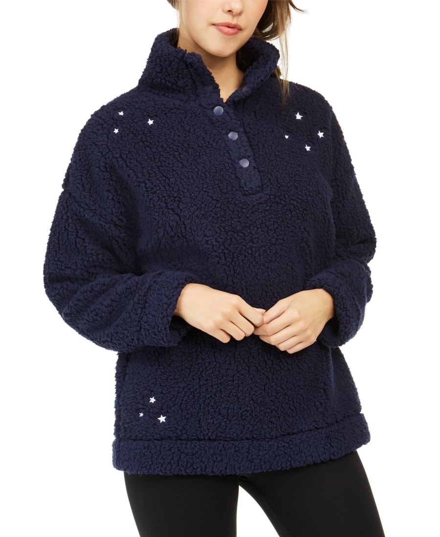 Women'S Jenni | Faux Sherpa Cozy Pullover Placed Stars