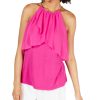 Women'S Thalia Sodi | Ruffled Chain-Neck Sleeveless Top Magenta