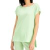 Juniors' Alfani | Ribbed High-Low Tunic Pistachio Green