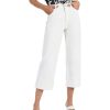 Women'S INC International Concepts | Cuffed Cropped Wide-Leg Jeans Bright White