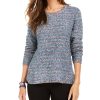 Women'S Style & Co | Striped Sweater Indsutrial Blue