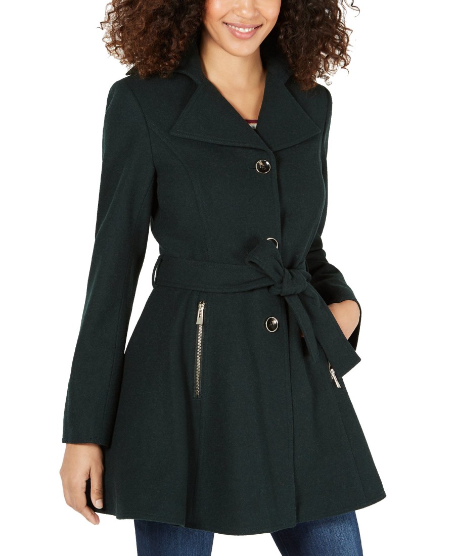 Women'S INC International Concepts | Skirted Walker Coat Cactus