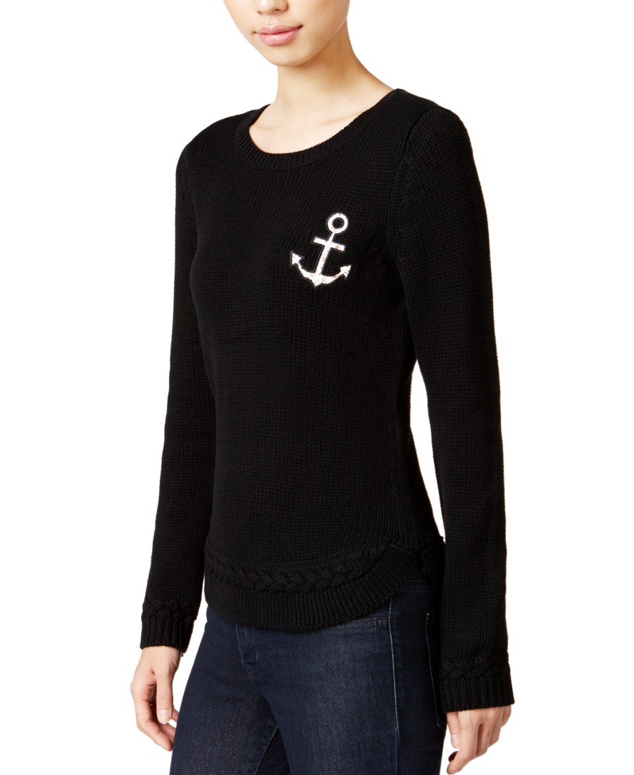 Women'S Maison Jules | Nautical Patch Sweater