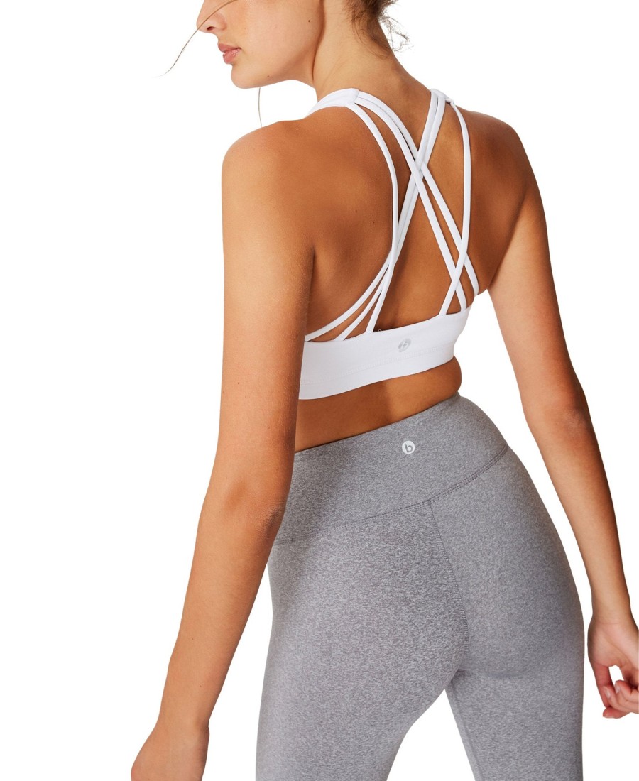 Women'S COTTON ON | Strappy Sports Crop Bra White