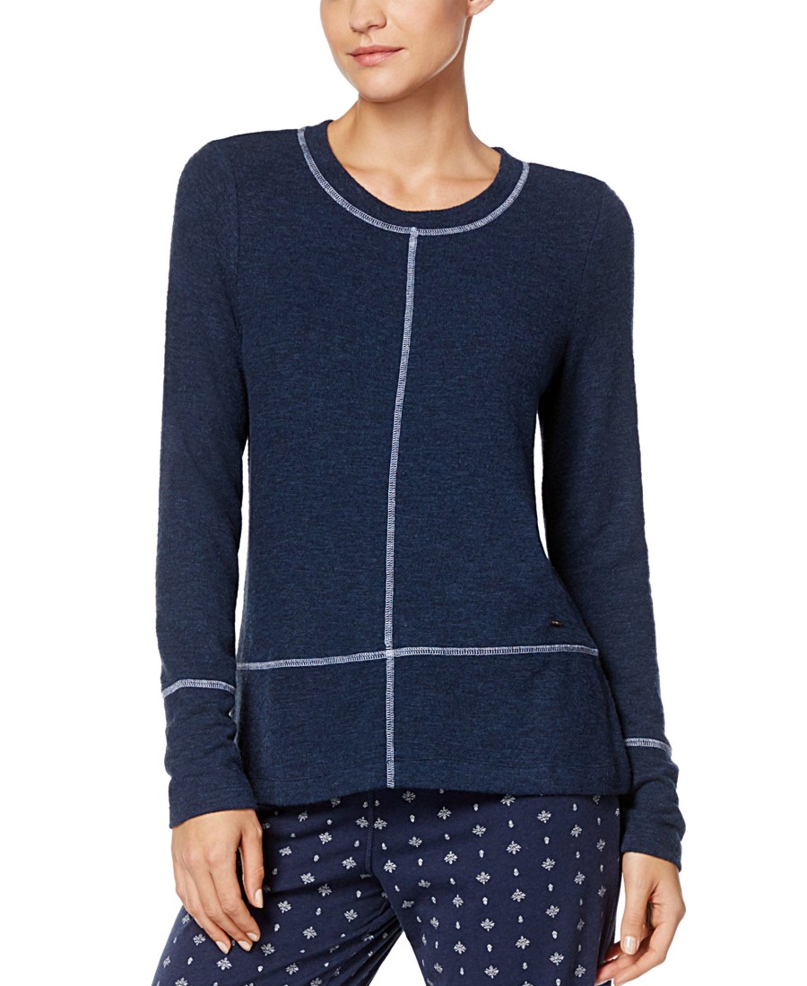 Women'S Nautica | Dolman-Sleeve Pajama Top Navy Heather