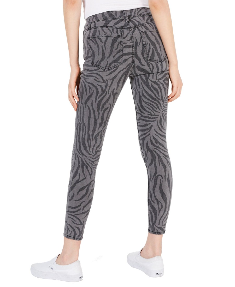 Juniors' Tinseltown | Juniors' Zebra-Print Skinny Jeans Grey Zebra