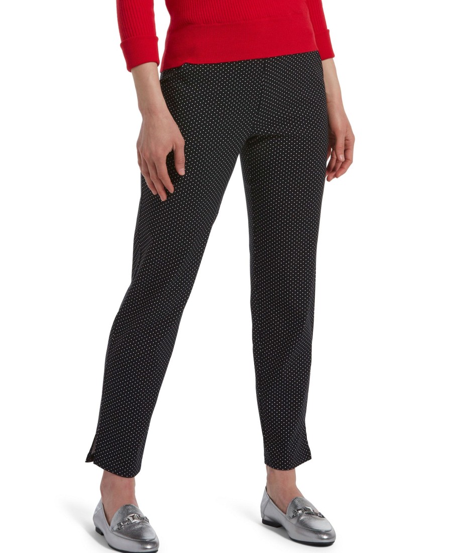 Women'S Hue | Temp Tech Dot-Print Trouser Leggings Black