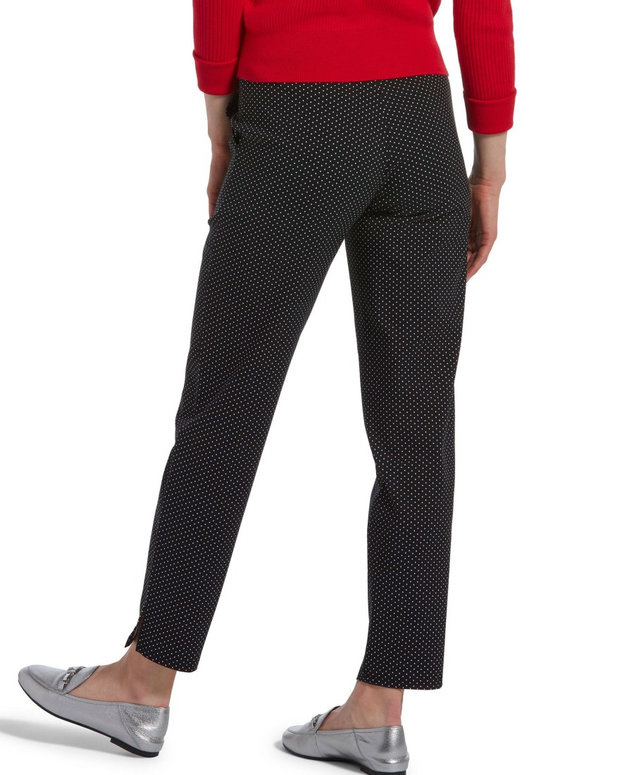 Women'S Hue | Temp Tech Dot-Print Trouser Leggings Black