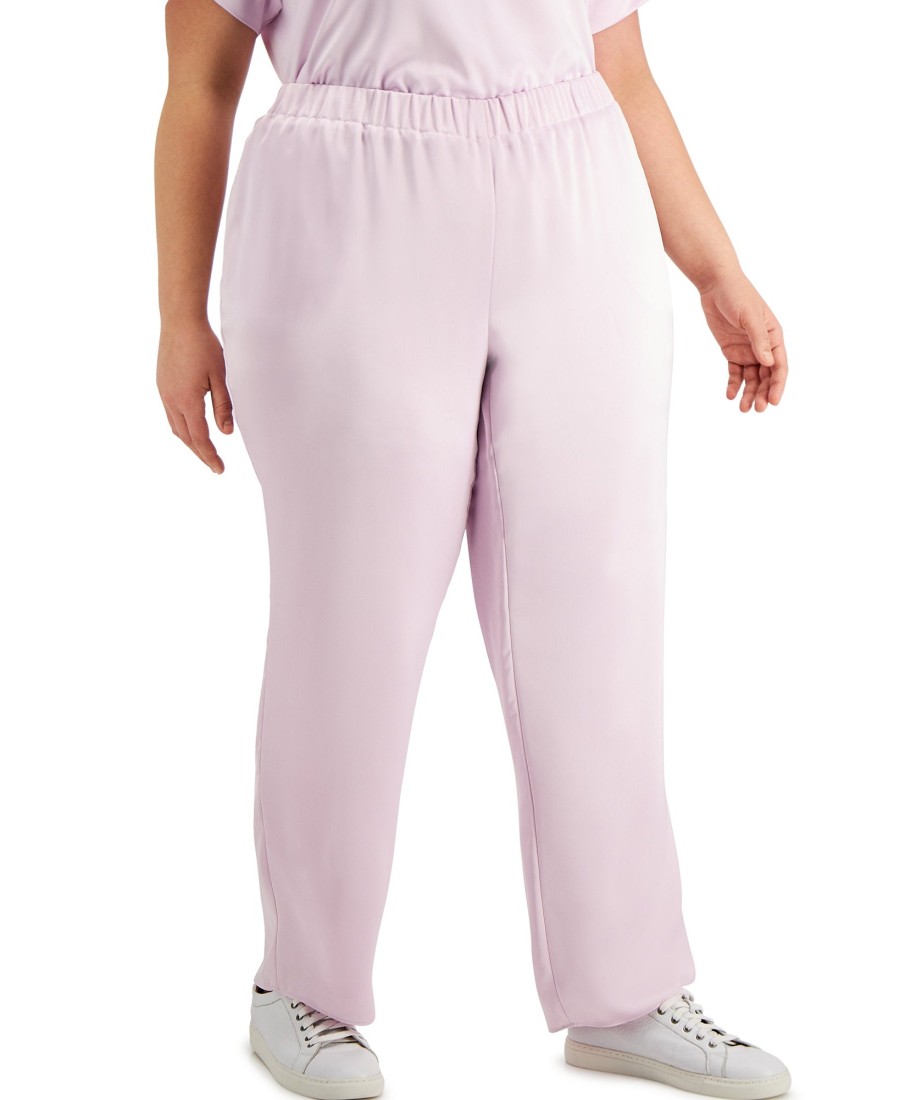 Juniors' Alfani | Plus Modern Lounge Pull-On Pants Lavender Rain