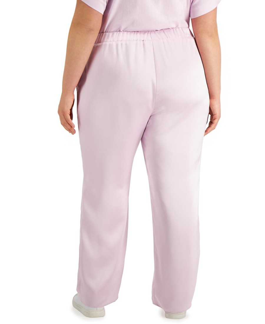 Juniors' Alfani | Plus Modern Lounge Pull-On Pants Lavender Rain