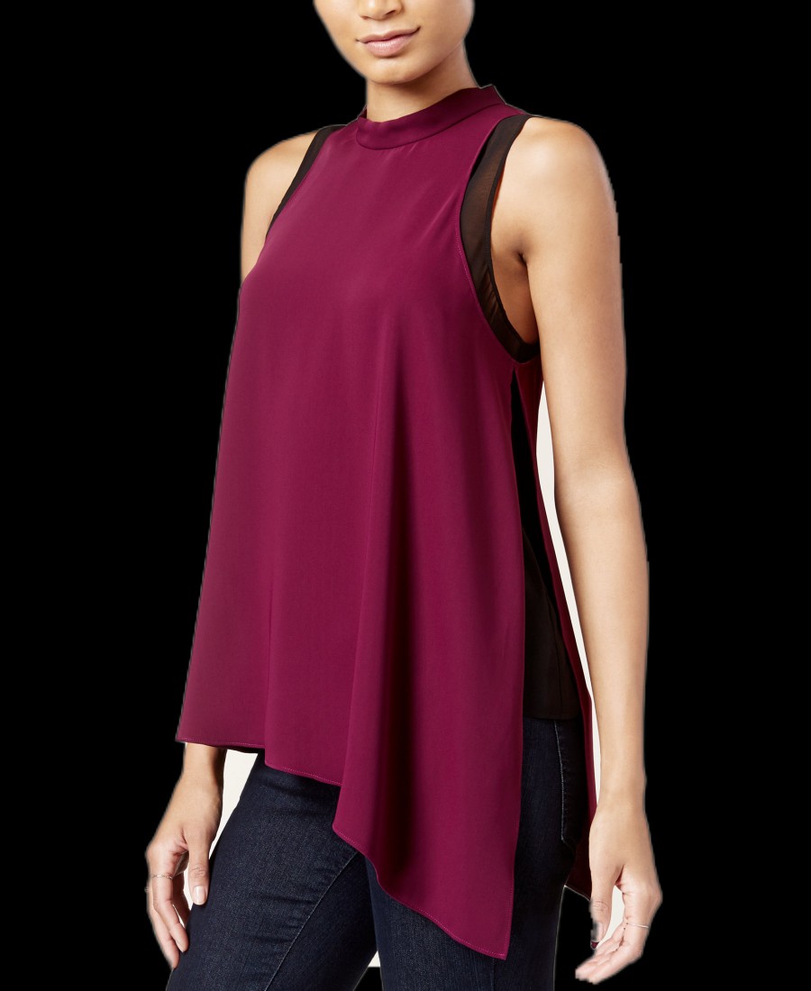 Women'S RACHEL Rachel Roy | Asymmetrical Colorblocked Top Loganberry