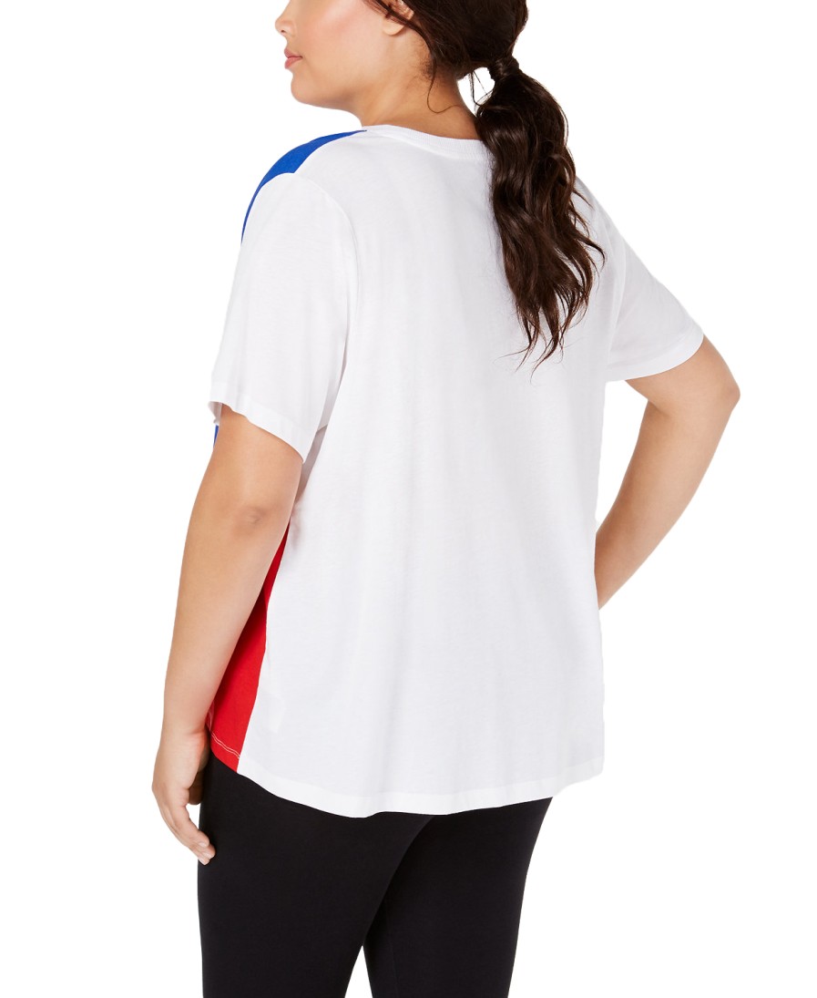 Women'S Tommy Hilfiger Sport | Plus Colorblocked T-Shirt Heritage Combo