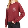 Juniors' Love Tribe | Juniors' Blah Blah Cropped Graphic Sweatshirt Wine