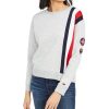 Women'S Tommy Hilfiger | Logo-Stripe Sweatshirt Pearl Grey Heather