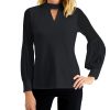 Women'S JM Collection | Sheer-Sleeve Top