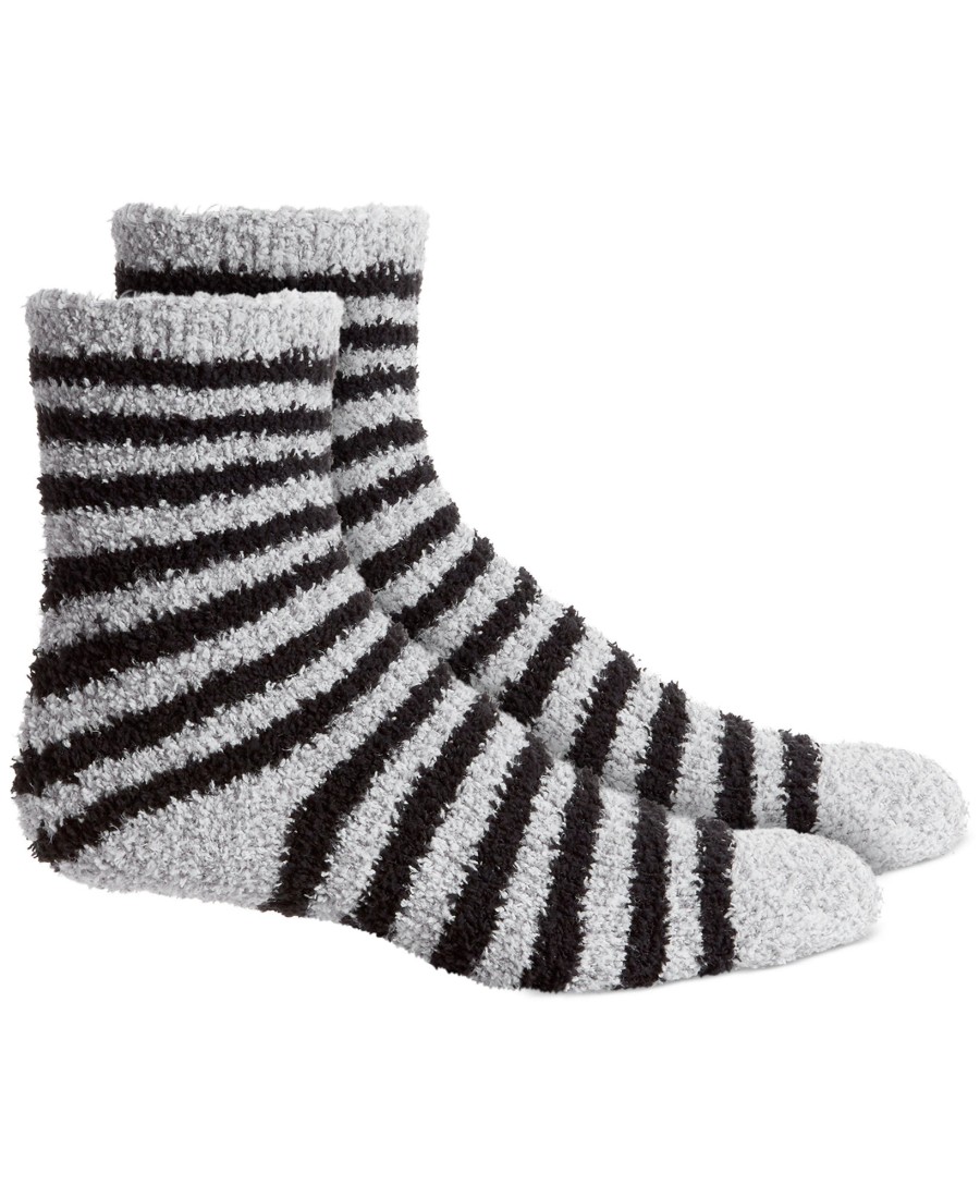 Women'S Charter Club | Striped Super Soft Butter Crew Socks