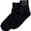 Women'S Hue | Studded Shortie Socks Black