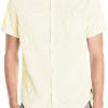 Men Calvin Klein Jeans | Garment-Dye Calico Short-Sleeve Shirt Shadow Lime