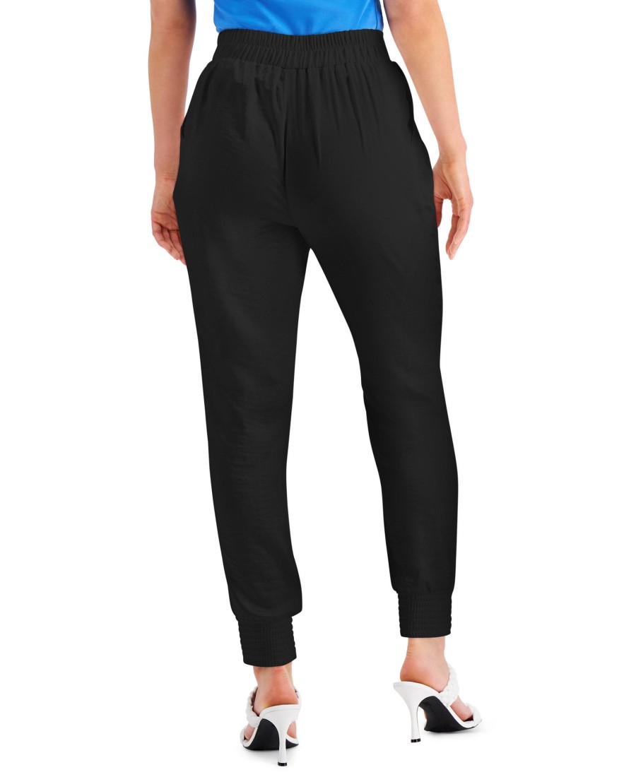 Women'S INC International Concepts | Tapered Joggers Deep Black