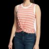 Women'S 1.STATE | Striped Twist-Hem Top Coral Coast