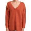 Women'S French Connection | Flossy V-Neck Knit Sweater Copper