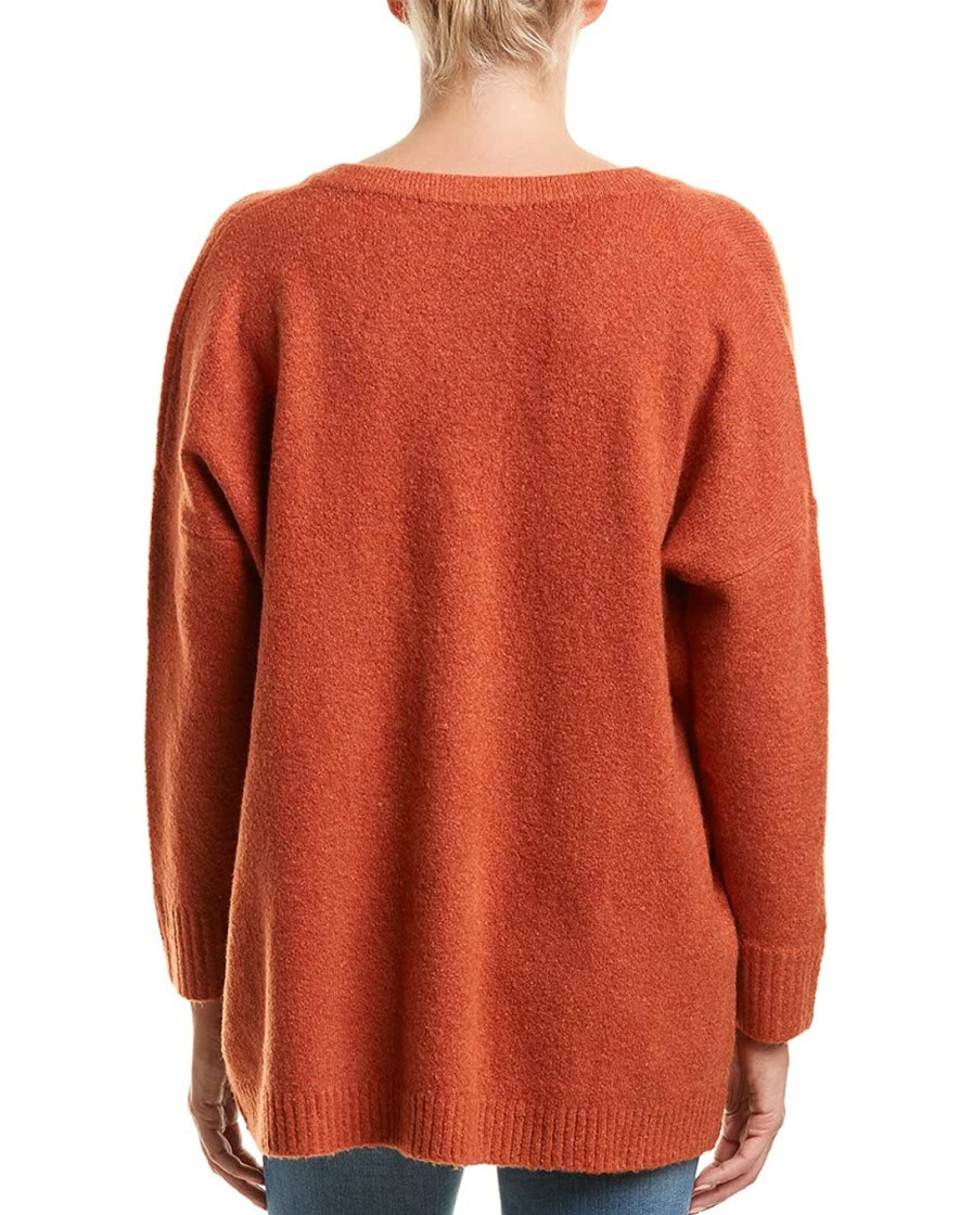 Women'S French Connection | Flossy V-Neck Knit Sweater Copper