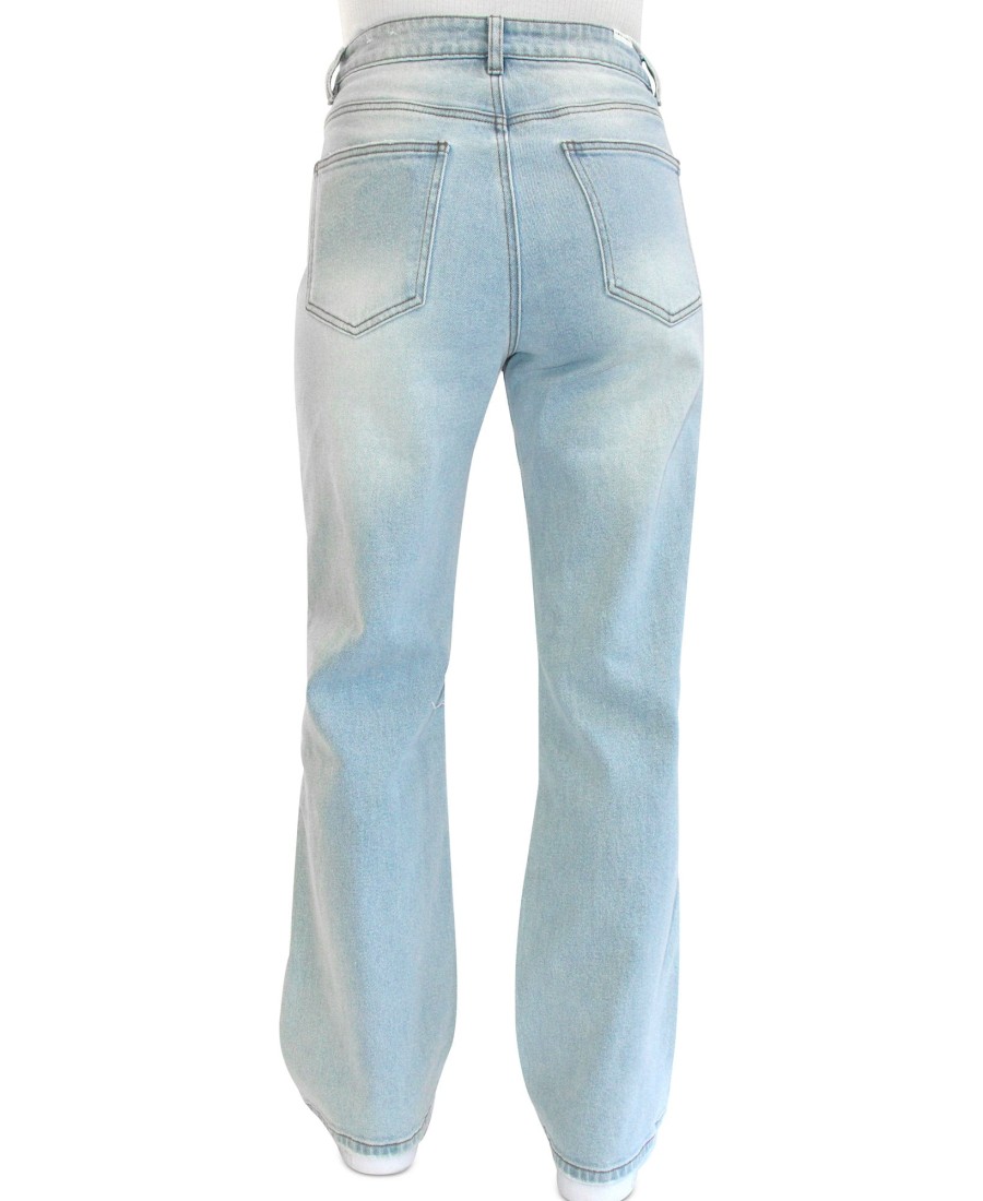 Juniors' Almost Famous | Juniors' Ripped 90S Wide Leg Jeans Light Wash