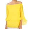 Women'S MSK | Off-The-Shoulder Embellished Top Lemon