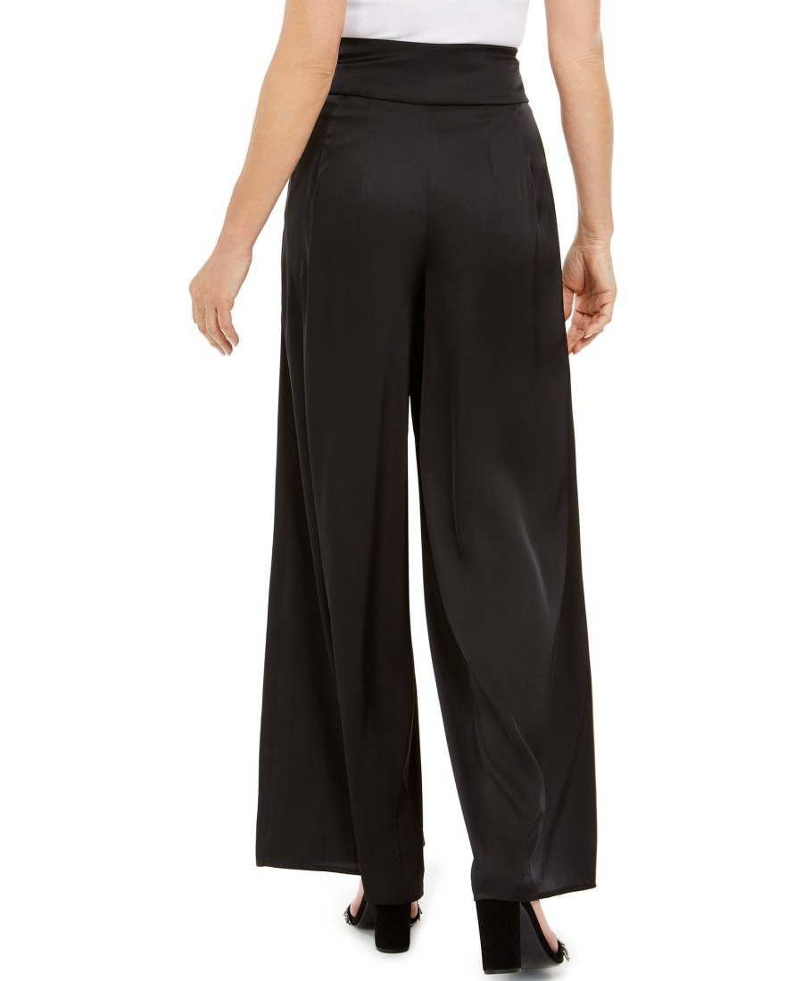 Women'S MSK | Tie-Front Wide-Leg Pants Black