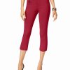 Juniors' Alfani | Tummy-Control Pull-On Capri Pants Red