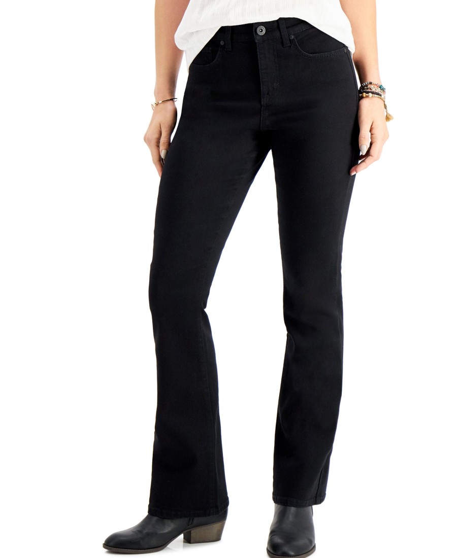 Women'S Style & Co | High Rise Bootcut Jeans Black Rinse