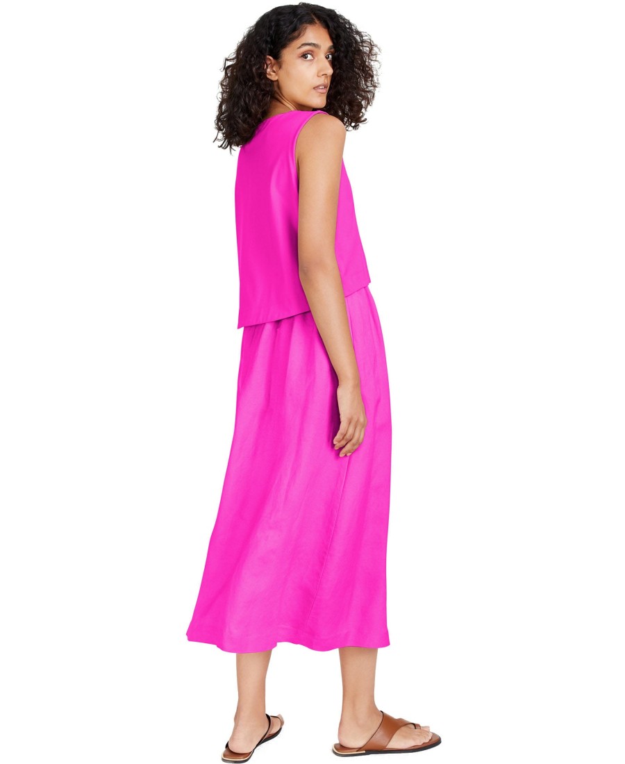 Juniors' Alfani | Layered-Look Midi Sleeveless Dress