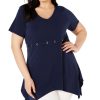 Women'S JM Collection | Plus Embellished Handkerchief-Hem Tunic