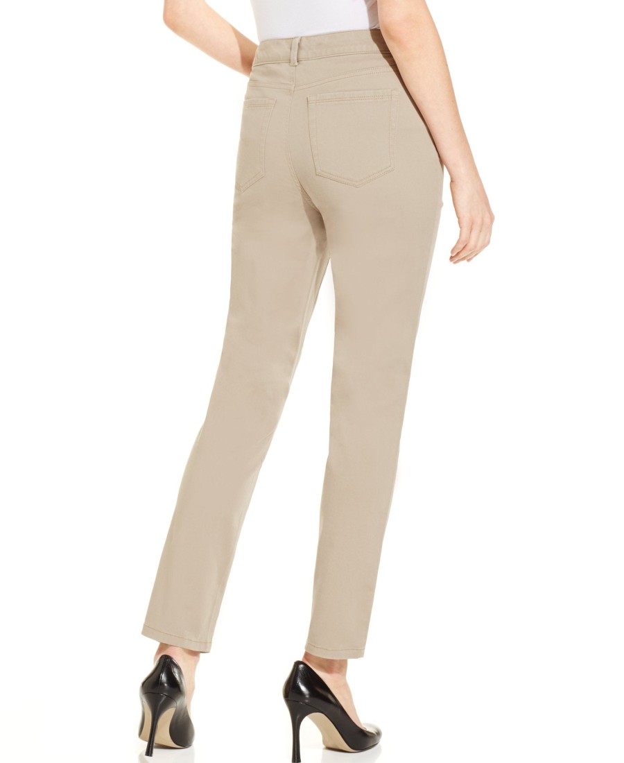 Women'S Charter Club | Petite Bristol Skinny Ankle Jeans Almond Latte