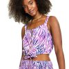 Women'S Bar III | Printed Tie-Front Crop Top Zebra Prism