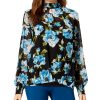 Juniors' Alfani | Printed Tiered-Sleeve Top Bella Bloom